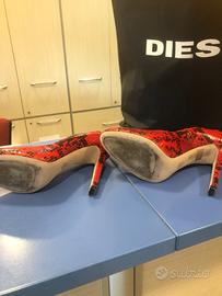 Scarpe décolleté rosse/ nere marca LERRE