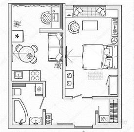 Trilocale luminoso in zona tranquilla
