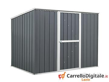 Casetta box giardino Acciaio 260x185 grigio scuro