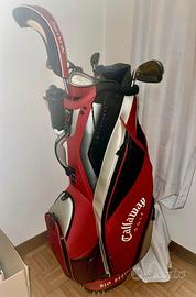 Sacca con carrello Callaway + set 9 mazze