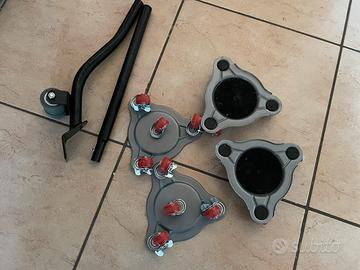 Set ruote reasporto mobili 4 pezzi firevoli 400kg