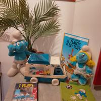 Lotto puffi vintage camper puffetta peluche ecc