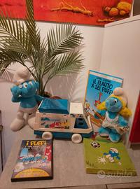 Lotto puffi vintage camper puffetta peluche ecc