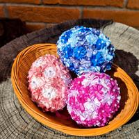 Set di 3 ovetti pasquali decorati