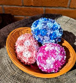 Set di 3 ovetti pasquali decorati