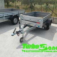 Rimorchio Ellebi con ruote esterne frenato