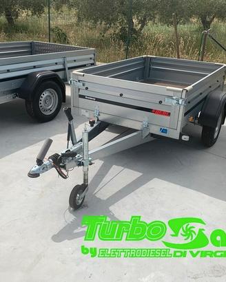 Rimorchio Ellebi con ruote esterne frenato
