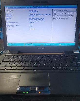 Notebook toshiba 13,3" no ram no ssd x ricambi 