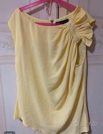 Maglia gialla con particolare sul davanti