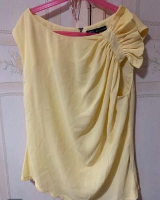 Maglia gialla con particolare sul davanti