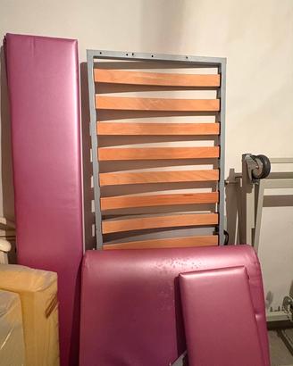 struttura letto singolo più materasso