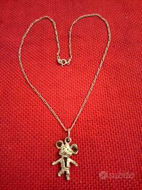 catenina Airoldi ciondolo TOPO GIGIO argento 925