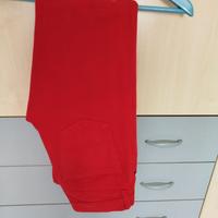 pantaloni rossi in cotone