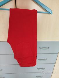 pantaloni rossi in cotone