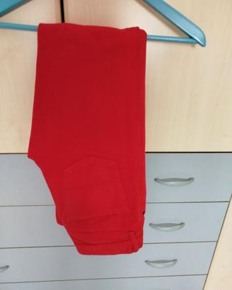 pantaloni rossi in cotone