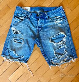 Bermuda di jeans strappato - Hollister