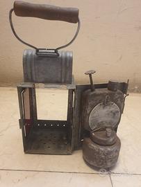 Lampe De Patrouille Ferroviaire PKP à Carbure - Modèle Polonais De La Seconde Guerre Mondiale, Pièce D'occasion Historique