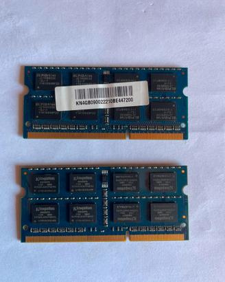 RAM DDR3 8GB (2×4GB) SO-DIMM Elpida + Kingston