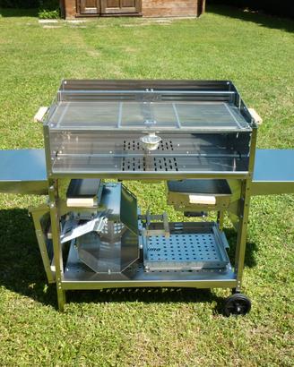 Barbecue a legna e carbonella inox 80FULL- ilSimo