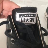 Converse All star platform 40 nero pelle