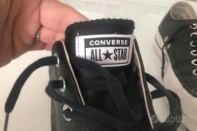 Converse All star platform 40 nero pelle