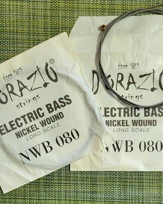 2 corde per basso elettrico NWB 080 D'Orazio