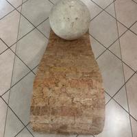 Stones Onda - Tavolino in vetro temperato beige