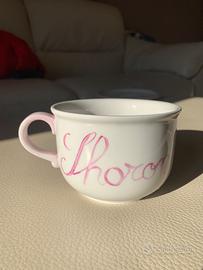 Tazza in ceramica dipinta a mano con nome Sharon