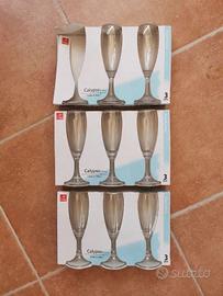 Set 8 bicchieri flute Calypso Bormioli (Nuovi)