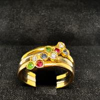Anello oro 18kt diamanti rub. Zaff. Smer. 507/24