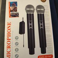 microfoni wireless coppia + ricevitore