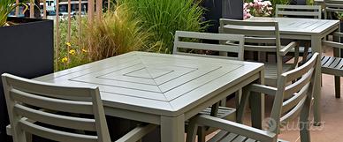 TAVOLO 90X90 IN LEGNO VERNICIATO VERDE (9 pz)