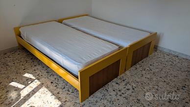 2 Letti in Legno + Rete e Materassi
