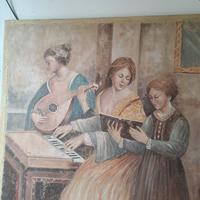 Dipinto decorativo concerto , stile rinascimentale