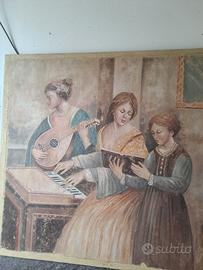 Dipinto decorativo concerto , stile rinascimentale