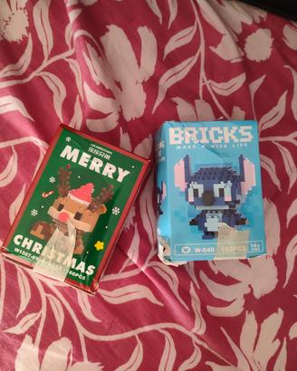 Set bricks stich e renna di natale