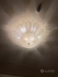 Lampadario murano a foglia