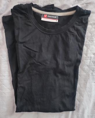 payper t-shirt uomo nero tg M maniche lunghe 