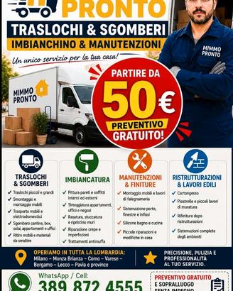 Sgombero tutti/ imbianchino/ trasloco