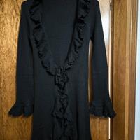 cardigan nero in maglia copriabito