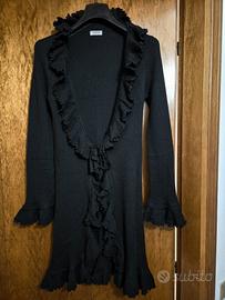 cardigan nero in maglia copriabito