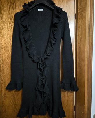 cardigan nero in maglia copriabito