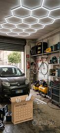 plafoniera led esagonale nido d'ape garage