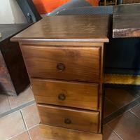 Coppia comodini alti legno