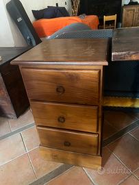 Coppia comodini alti legno