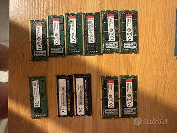 11 RAM DDR4 Kingston + Corsair 8/16GB buone