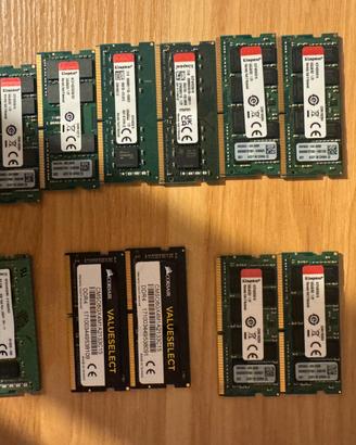 11 RAM DDR4 Kingston + Corsair 8/16GB buone