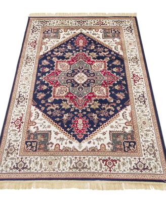 Tappeto Orientale Classico BLU effetto seta 1x1,4m