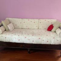 letto a panca in noce completo di materasso