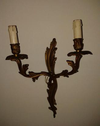 coppia apliques in bronzo